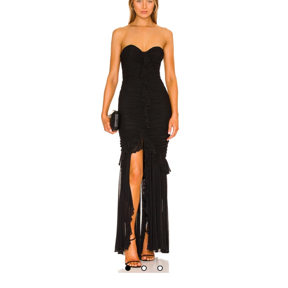Black strapless majorelle giules gown